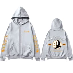 Anime Haikyuu PROPERTY OF KARASUNO VOLLEYBALL CLUB Merch Zipper Hoodie Men Women Cosplay Harajuku Oversized Zip Up Jacket Coat