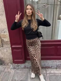 HH Women Summer 2026 Casual Loose Leopard Print Skirt Elegant Vintage Satin A-Line Flowy Long Skirt Party Beach Chic Skirts