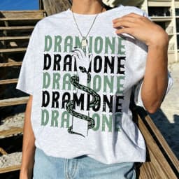 Dramione-Malfoy-Manor-Granger-T-Shirt-Bookish-Fan-Fic-Shirt-Magic-Wizard-School-HP-Merch-Manacled-Fan-Fiction-Snake-House-Green