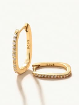 Real Moissanite Diamond Hoop Earrings For Women Anniversary Party Fashion Luxry High Quality Fashion Jewelry