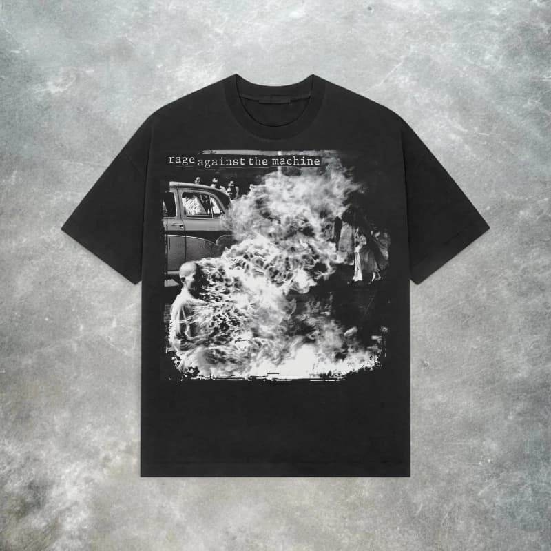 Vintage Y2K Rage Against The Machine T-Shirt – 100% Cotton Band Tee