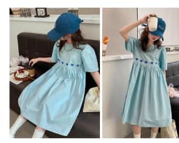 Summer Kids Blue Girls Dress 2026 Fashion Birthday Loose Casual Dresses Children Vestido Beach Dress for Girl Teen 8 10 12 14 Y