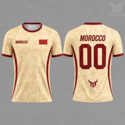 2026 Morocco Flag Print Jersey Men's Quick-Drying Breathable Sports T-Shirt Unisex Personalized Name And Number Soccer Tees