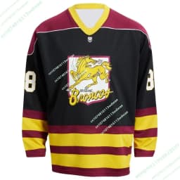 NRL Australia Brisbane Broncos Hockey Jersey for Men in Summer 2026, 3D Printed Long Sleeved Sports and Leisure for Children