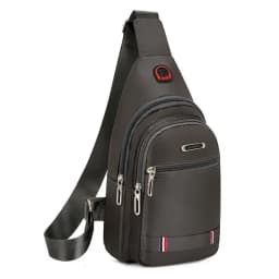 Casual Oxford Cloth Men Messenger Bags Black Blue Grey Brown USB Charge Port Sling Chest Bag Rectangle Men Crossbody Bag Male