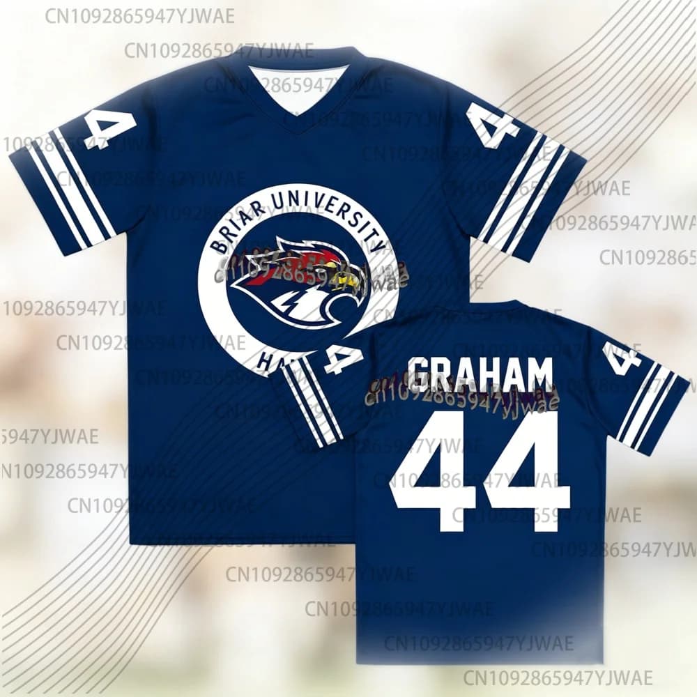 Off Campus Briar University Jersey Graham 44 22 DI LAURENTIS 66 Tucker46 T-shirt V-neck Short Sleeve women parent-child T-Shirt