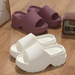 Comfort Thick Bottom Non Slip Beach Slippers Women Summer 2026 Soft EVA Platform Wedge Heel Sandals Woman Height Increase Shoes