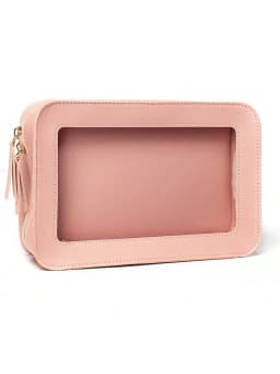Medium PU Transparent Single-Sided Makeup Bag, Lipstick Makeup Brush, Cosmetics Large Capacity Storage Makeup Bag