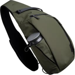 Fashion Simple Crossbody Bag with Water Bottle Pocket Casual Sling Backpack Solid Color Shoulder Bag Outdoor Sport