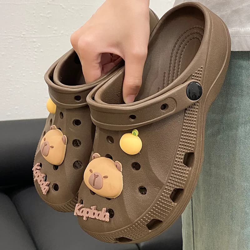 Hole Shoes, Internet Celebrities, Women's Fashion, Cartoon Student, Multifunctional Wear, Bag Head Sandals, Beach Men's Shoes
