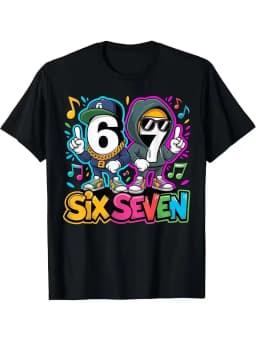 Italian Brainrot Brush Boys Cotton T-Shirt SIX SEVEN 67 Digital Puzzle Print Kids Casual Top Children's Short Sleeved Tee Shirt