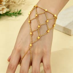 Oman Tassel Charm Bracelet with Ring 21k Gold Plated Turkish Vintage Coins Hand Chains Nigeria Women Event Party Jewelry