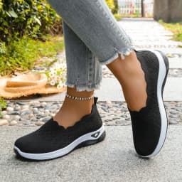 Women shoes Orthopedic Knit Walking Shoes Breathable Slip-On Loafers Soft Non-Slip Wedge Sneakers Comfortable Casual Footwear