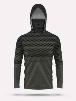 Men Hood Fishing Shirt Long Sleeve Fishing Clothing Fishing T Shirt UV Protection Fishing Shirt Fishing Apparel Quick Dry