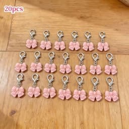 20Pink bow keychain bulk set-Providing elegant wedding gifts for guests at the bridal shower-Women's Anniversary Gift Zinc Alloy