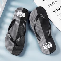 Color Blocked Flip Flops Summer Men's Shoes Vacation Beach Shoes Soft House Slides Wear Resistant Slip Resistant Lightweight
