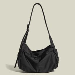 Versatile Portable Crossbody Bag Solid Color Large Capacity Messenger Bag Smooth Oxford Cloth Waterproof Shoulder Bag Unisex