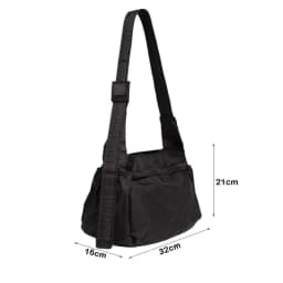 Versatile Portable Crossbody Bag Solid Color Large Capacity Messenger Bag Smooth Oxford Cloth Waterproof Shoulder Bag Unisex