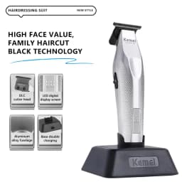 Kemei Baber Professional Hair Clipper Hair Cutting Machine With Charging Base Electric Trimmers For Men Gift KM-1798 3023-702