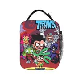 Teen Titans Go Team Comic Insulated Lunch Bag Thermal Bag Reusable,Meal Container Portable Tote Lunch Box Men Women Office