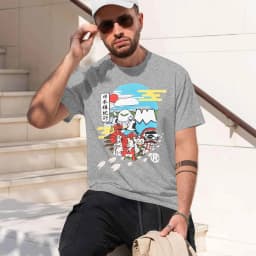 Japanese Style Men's T-Shirt With Traditional s And Cute Characters For Casual Wear In Spring And Summer Perfect Gift For And Fa