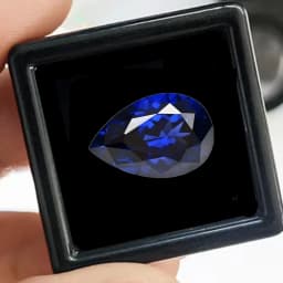 Box Pack Sapphire Stone Pear Cut 12×16mm Pass Test Mohs Hardness Gem Sapphire for Jewelry Making/Setting/Collection Gem Beads