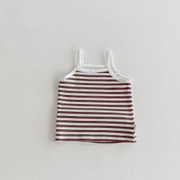 6M-3Y Summer Toddler Camisole Cute Blue Striped Sleeveless Tank Top for Boys Girls Soft Cotton Casual T-shirt