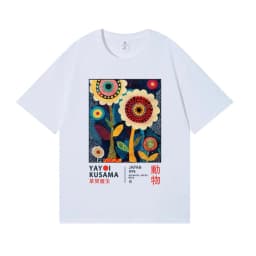 Yayoi Kusama T-shirt Japanese Artist Pop Art Polka Dot Pumpkin Infinity Mirrors Crewneck Casual Streetwear Y2k 2026 Summer Tees