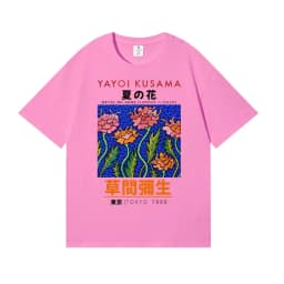 Yayoi Kusama T-shirt Japanese Artist Pop Art Polka Dot Pumpkin Infinity Mirrors Crewneck Casual Streetwear Y2k 2026 Summer Tees