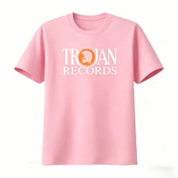 Trojan Records British Label Logo Men's T Shirt Black White Print Music Inspired Fashion Statement Men Women 2026 Summer T Shirt