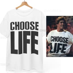Summer Funny Choose Life Letter Printed T-Shirt Women's Men's Unisex Short-sleeved Retro Street Y2K Casual Fashion Tops Clothing