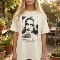 Paris, Texas T-shirt, Vim Wenders Classic Movie T-shirt | 80s Cult Movie Gift Cotton Printed Pattern Short Sleeved Shirt