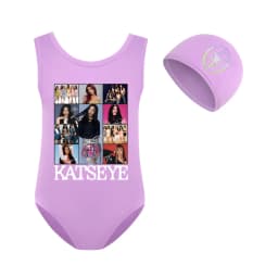 KATSEYE Swimwear Kids 2026 Summer Swimsuit Baby Girls – 2-in-1 One-Piece Bodysuit for Children Holiday Beachwear Bathing Suit