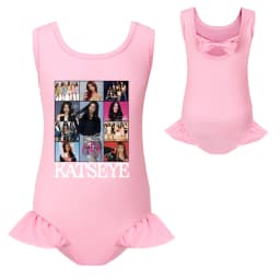 KATSEYE Swimwear Kids 2026 Summer Swimsuit Baby Girls – 2-in-1 One-Piece Bodysuit for Children Holiday Beachwear Bathing Suit