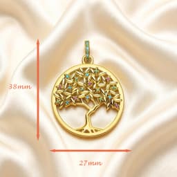 Pendant Colorful Golden Tree New 925 Sterling Silver Fine Jewelry Europe Romantic Accessories Gift For Woman
