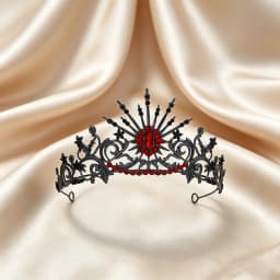 1/2pcs Hip-hop Punk Style Cool Fashion Gorgeous Mysterious Red Crown Set Bride Character Midnight Party Outfit Hair Accessory