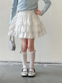 RAISE Summer Kids Girls Skirt White Children Girls Bubble Cake Skirts Elastic Waist Infant Baby Girl Lace Skirt 1-12Y Girl Dress