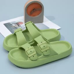 Summer Couple Flip Flops Outdoor Thick Sole Slippers for Women Men Home Sandals with Double Strap
