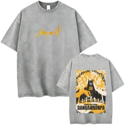Washed Vintage Anime Danganronpa Moms Against Nagito Komaeda Graphic T-shirts Men Manga Funny Oversized Short Sleeve T Shirts