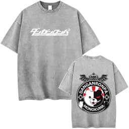 Washed Vintage Anime Danganronpa Moms Against Nagito Komaeda Graphic T-shirts Men Manga Funny Oversized Short Sleeve T Shirts