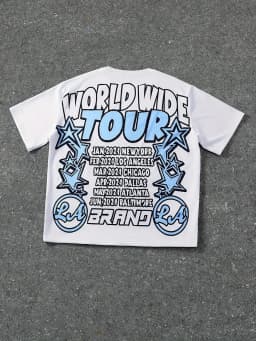 European and American men's summer personalized letter print comfortable and breathable round neck T-shirt outdoor street top