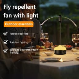 Lenovo Portable Mosquito Repellent Fan Multi Angle Adjustable Hanging Bug Repellent Fan Lamp Mosquito Insect Repellent Device