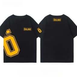 OHLINS Motorcycle Shock Absorber Modified T-Shirt Casual Trendy Brand Men Women Car Club Crew Neck Short-Sleeved Top