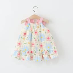 Baby Girl Dress Summer Flower Strap Girl Dress Cute Beach Princess Baby Dress Baby Girl Clothing