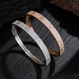 ZAKOL New Nickel Free Micro Paved Heart Cubic Zirconia Bracelet for Women Sparking CZ Sliver/Gold Color Luxury Jewelry Gifts