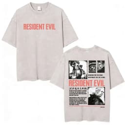 Resident Evil Requiem Washed T Shirt Leon Kennedy Grace Ashcroft Vintage 90s T-shirts Men Women Fashion Classic Harajuku T-shirt