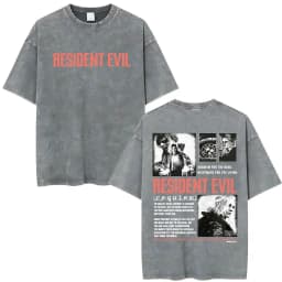 Resident Evil Requiem Washed T Shirt Leon Kennedy Grace Ashcroft Vintage 90s T-shirts Men Women Fashion Classic Harajuku T-shirt