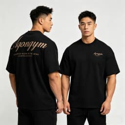 AGONGYM Oversized Loose Summer T-Shirts Short Sleeve Sport Shirts Gym Bodybuilding Fitness Mens Workout Casual Clothing