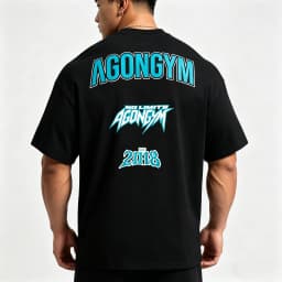 AGONGYM Oversized Loose Summer T-Shirts Short Sleeve Sport Shirts Gym Bodybuilding Fitness Mens Workout Casual Clothing