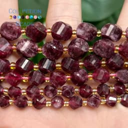 6 8 10mm Natural Stone Beads Garnet Jade Faceted Round Beads Loose Beads for Jewelry Making Diy Beading Accessory